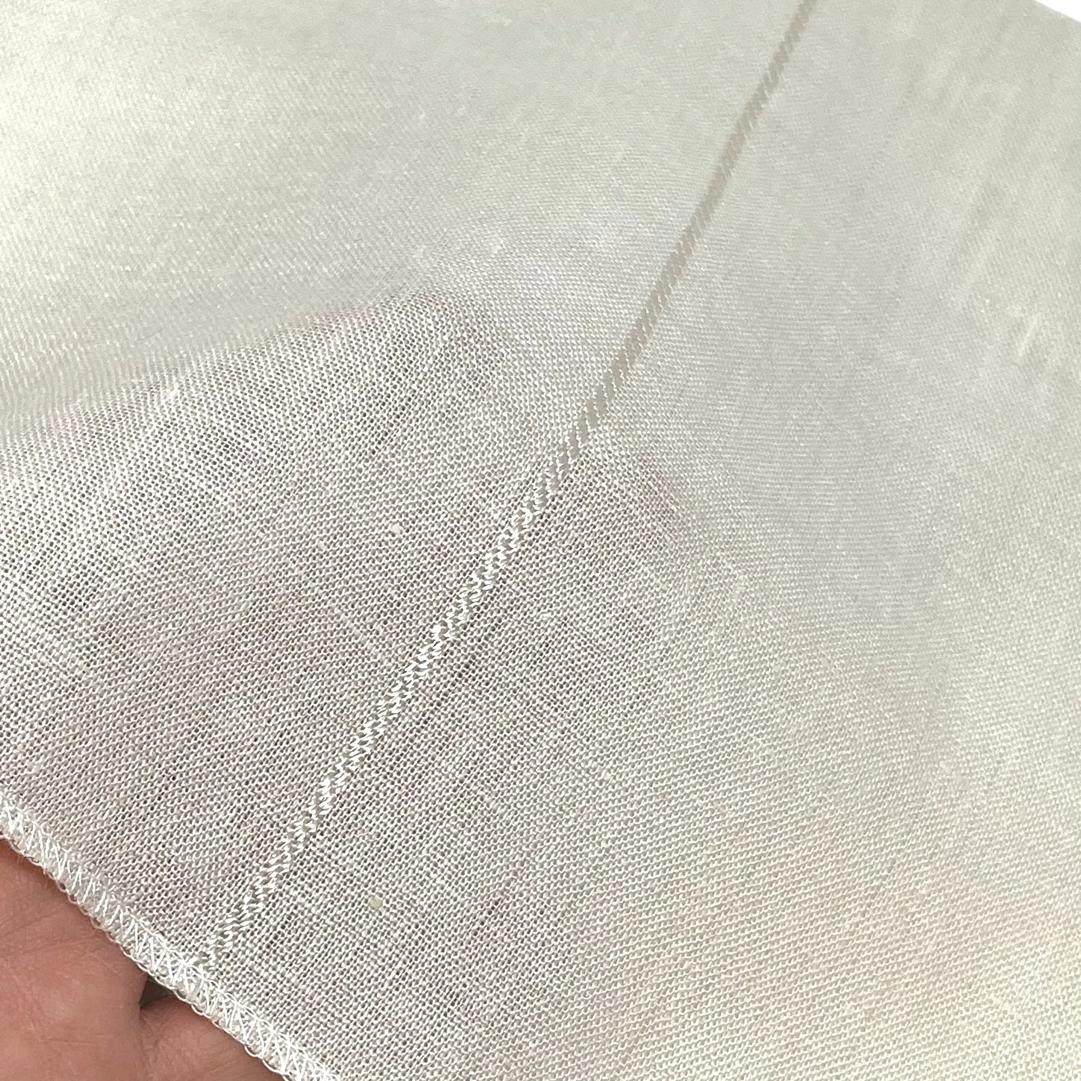5" Striped Natural Linen Fabric By The Yard/CL1076