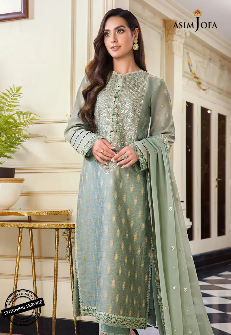 AJIM-01 Asim Jofa The Iqra & Minal Edit Winter Collection 2022 | Unstitched Embroidered Cotton Suits