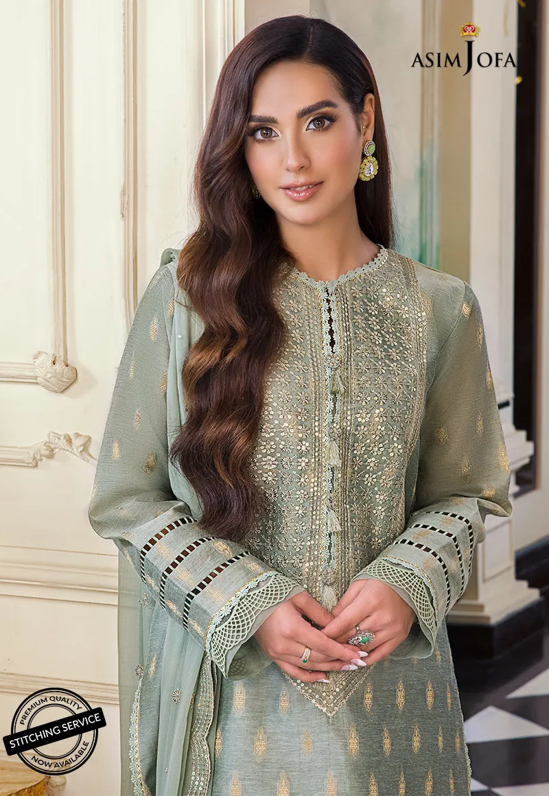AJIM-01 Asim Jofa The Iqra & Minal Edit Winter Collection 2022 | Unstitched Embroidered Cotton Suits