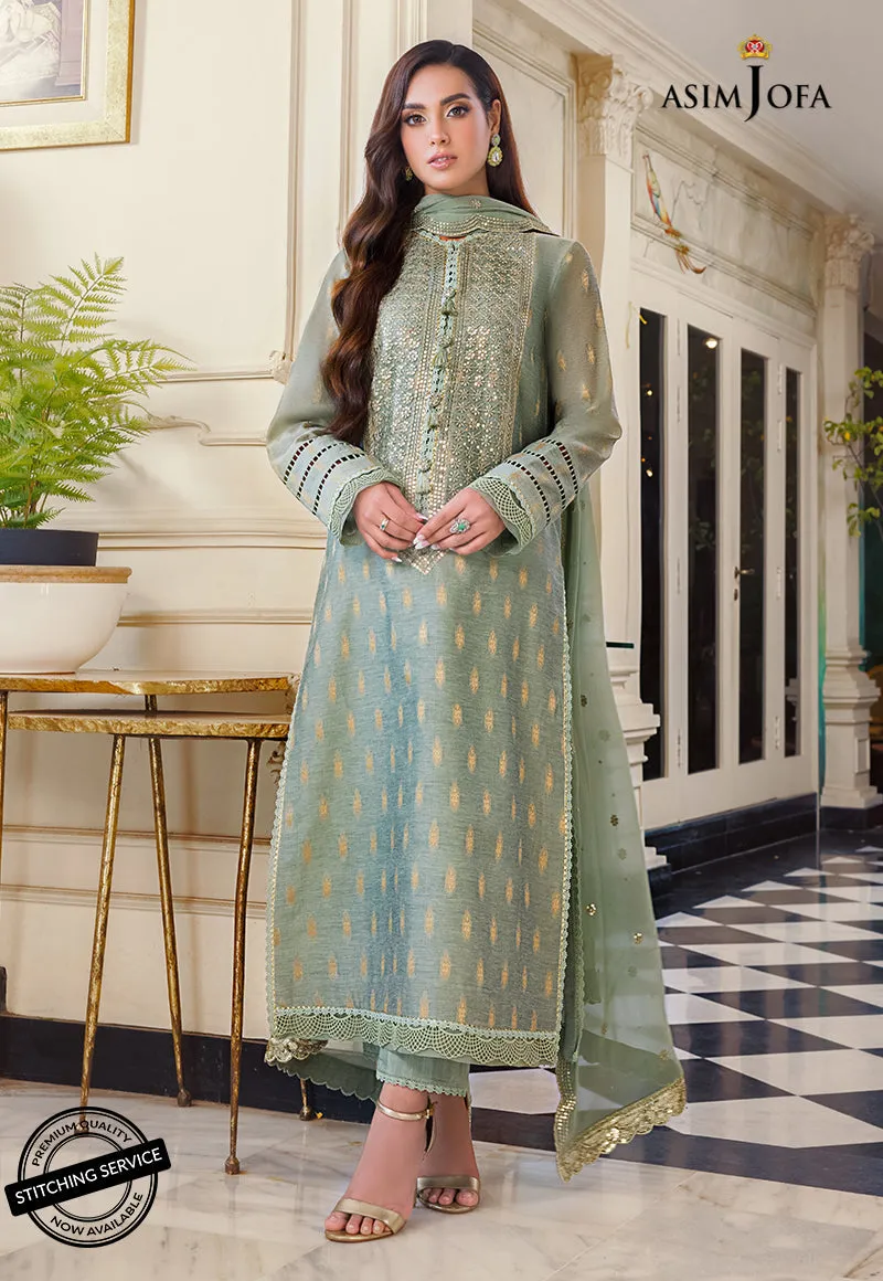 AJIM-01 Asim Jofa The Iqra & Minal Edit Winter Collection 2022 | Unstitched Embroidered Cotton Suits