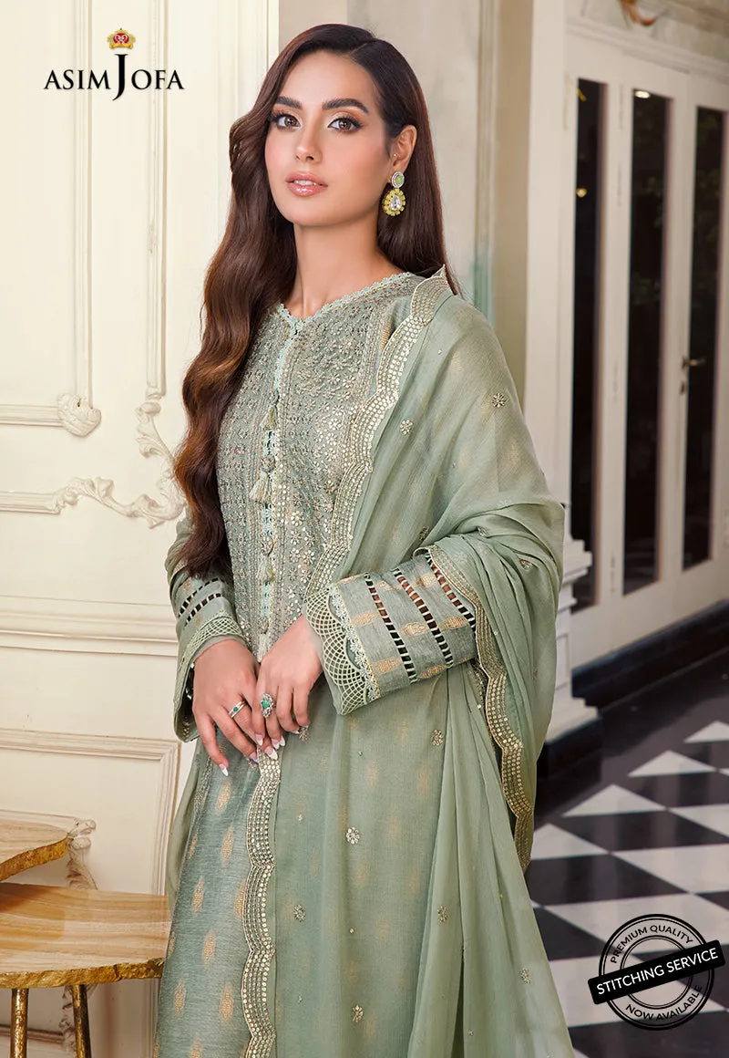 AJIM-01 Asim Jofa The Iqra & Minal Edit Winter Collection 2022 | Unstitched Embroidered Cotton Suits