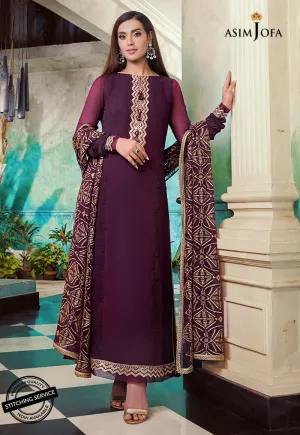 AJIM-19 | Asim Jofa The Iqra & Minal Edit Winter Collection 2022 | Unstitched Embroidered Cotton Suits