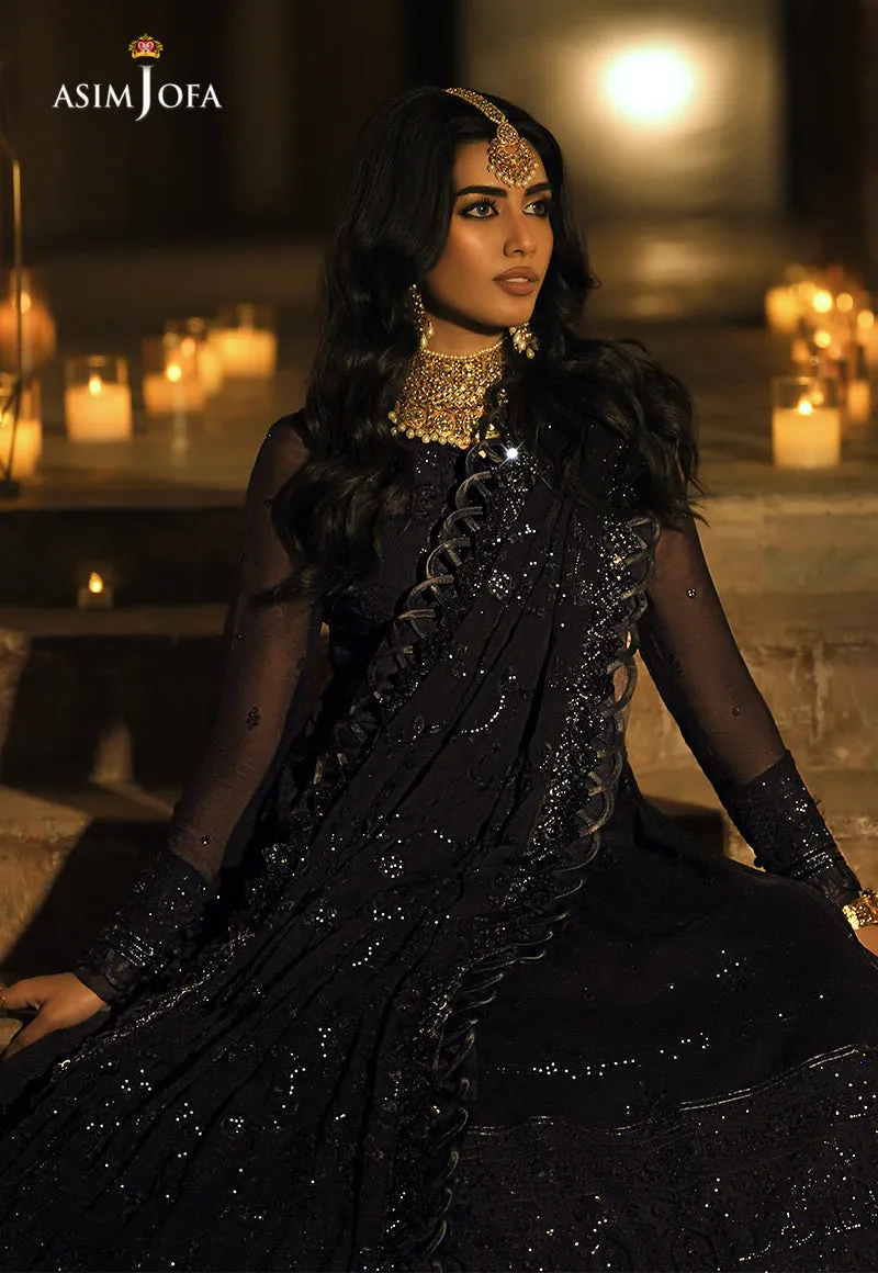 AJST-20 | Asim Jofa Sadqay Tumharay Eid Collection 2022 | Unstitched Embroidered Chiffon Suits