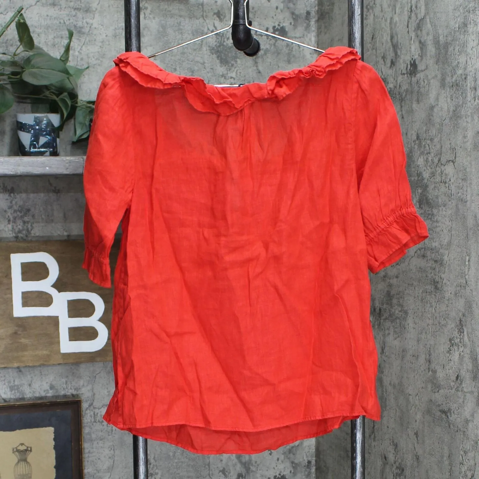 Alex Mill Women's Regan Elbow Sleeve Linen Blouse