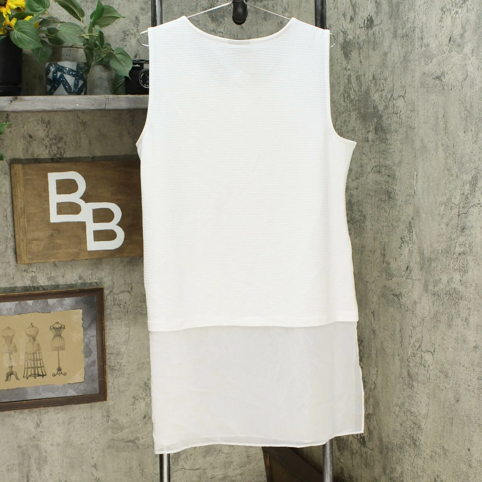 Alfani Women's Sleeveless Woven Hem Tunic Blouse