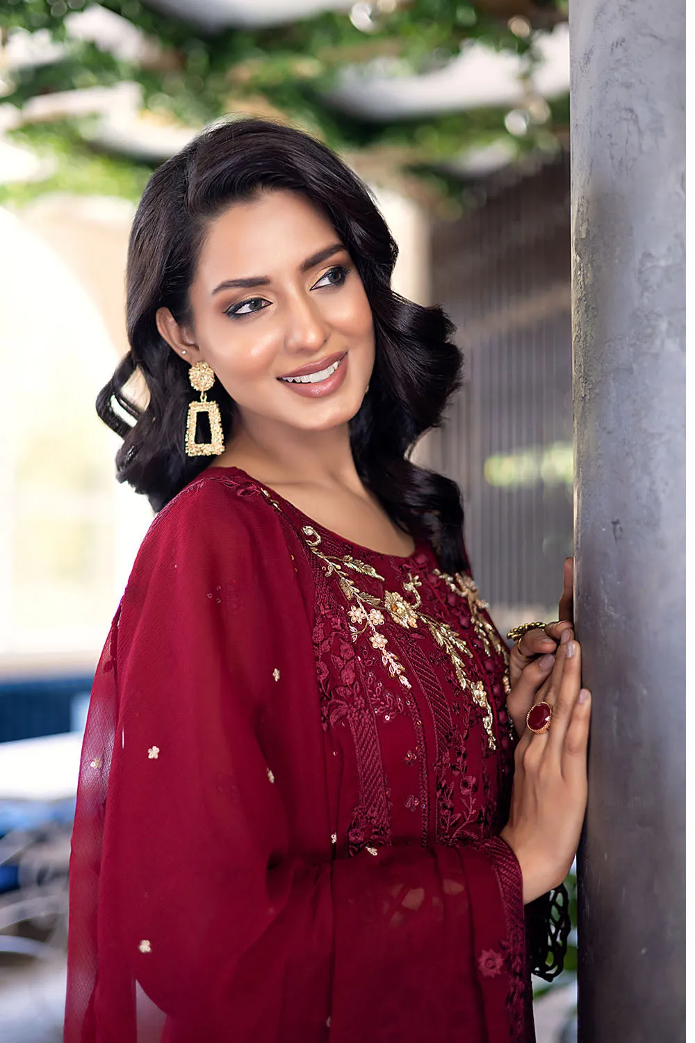 Antique Rouge  |  Azure Ensembles Chiffon 3PCS 2023