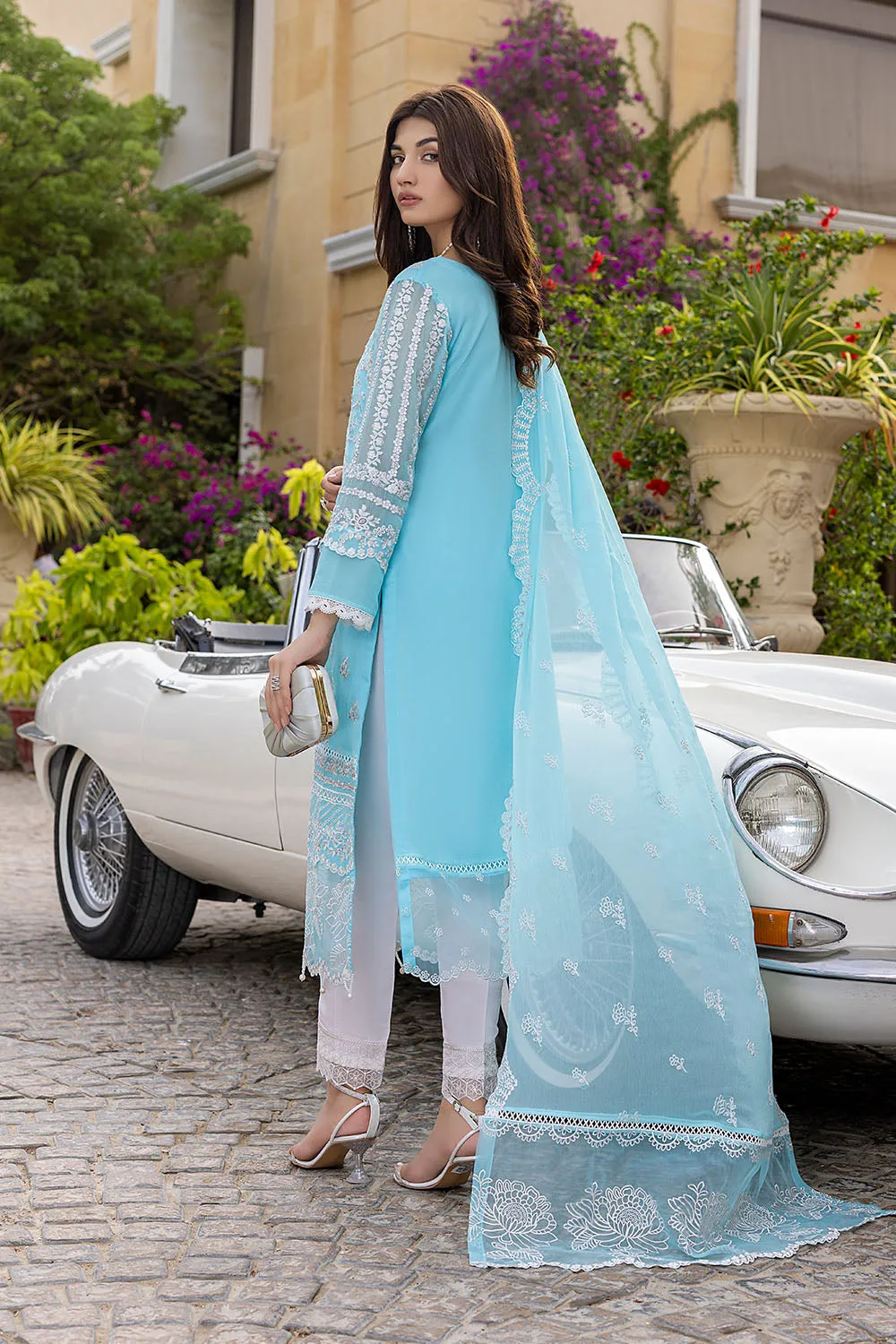 Aqua Stone | Azure Luxe Embroidered 3pcs Collections 2023