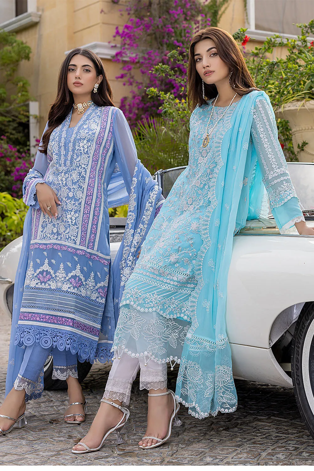 Aqua Stone | Azure Luxe Embroidered 3pcs Collections 2023