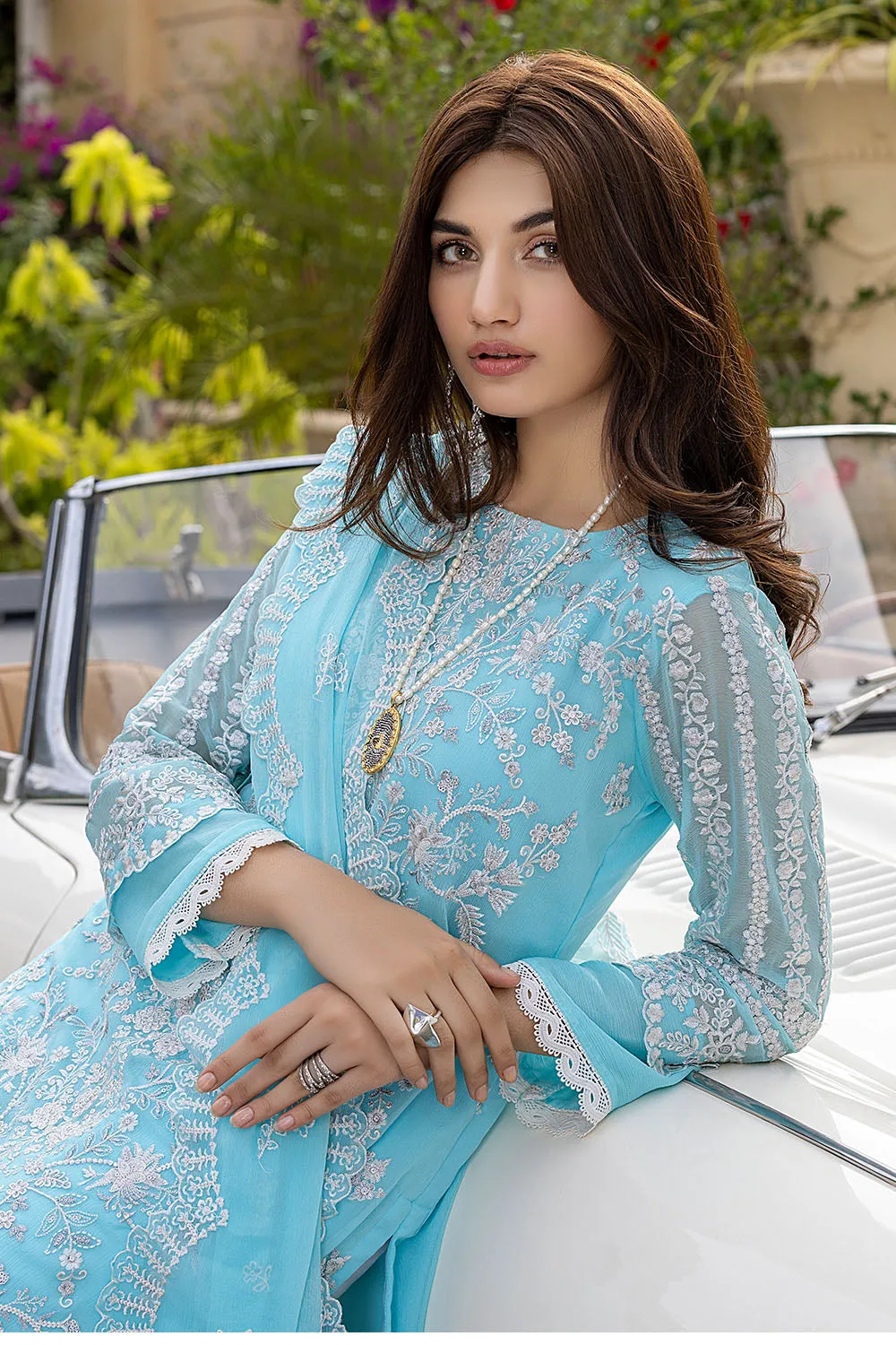 Aqua Stone | Azure Luxe Embroidered 3pcs Collections 2023