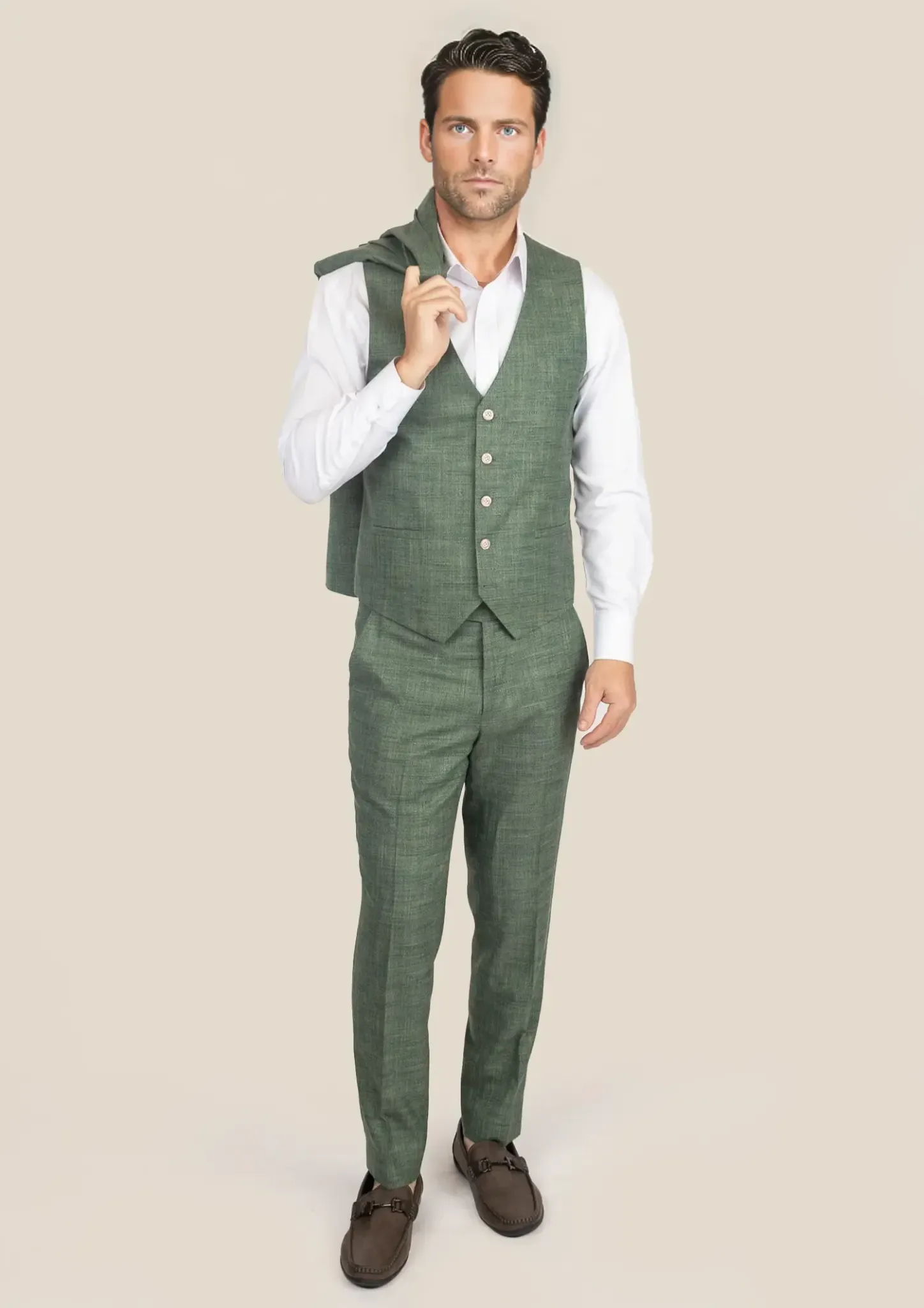 Aspen Green Hopsack Vest