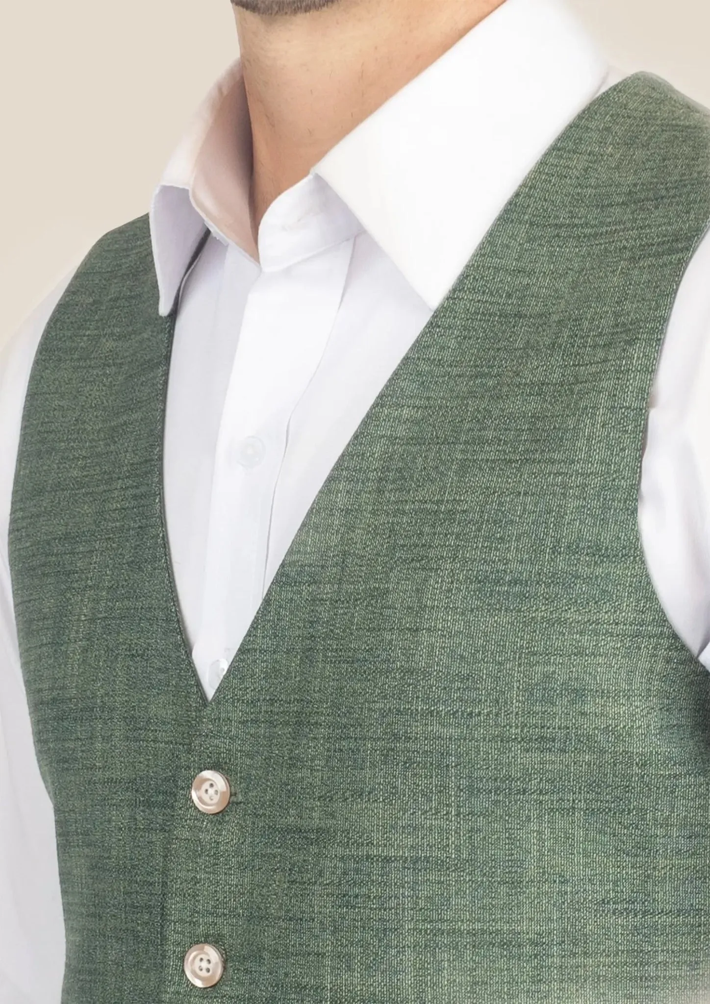 Aspen Green Hopsack Vest