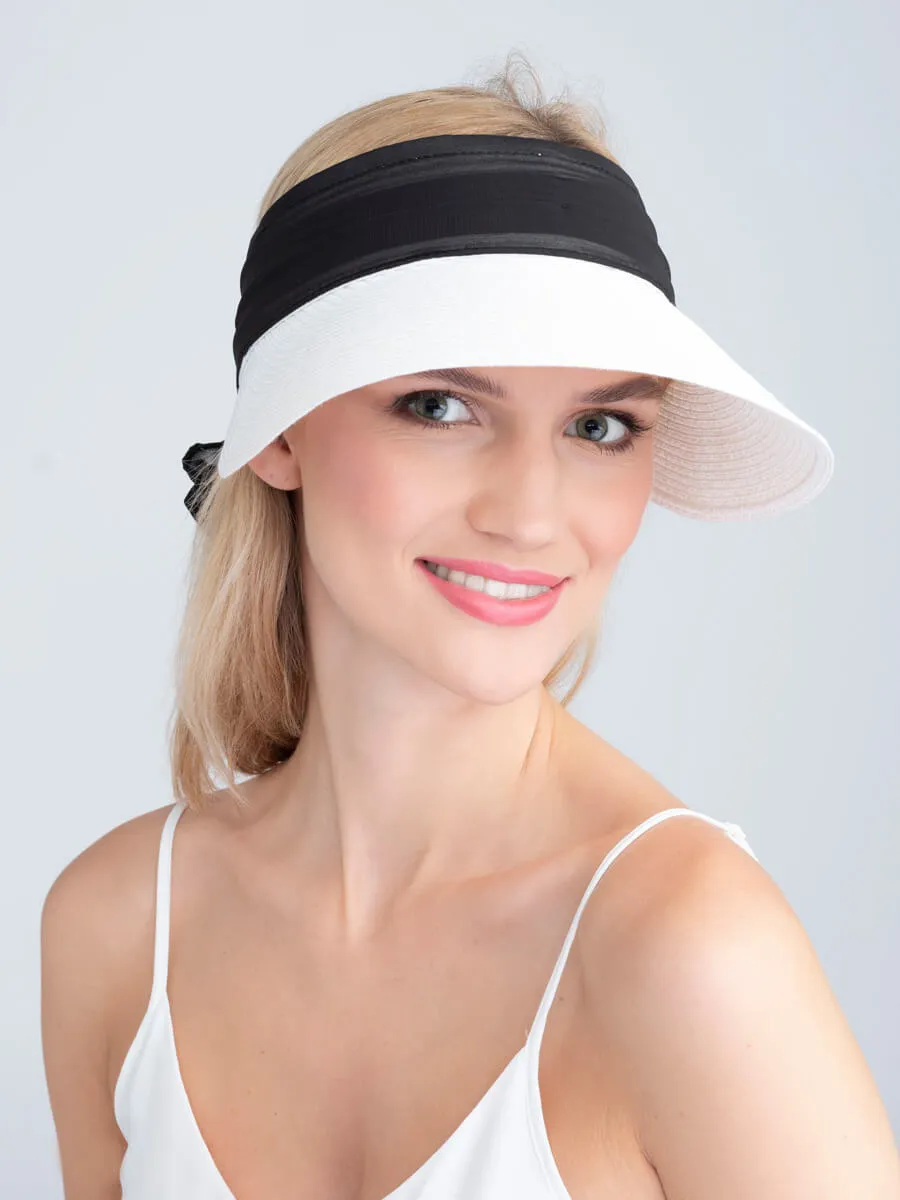 Augusta Visor in White/Black