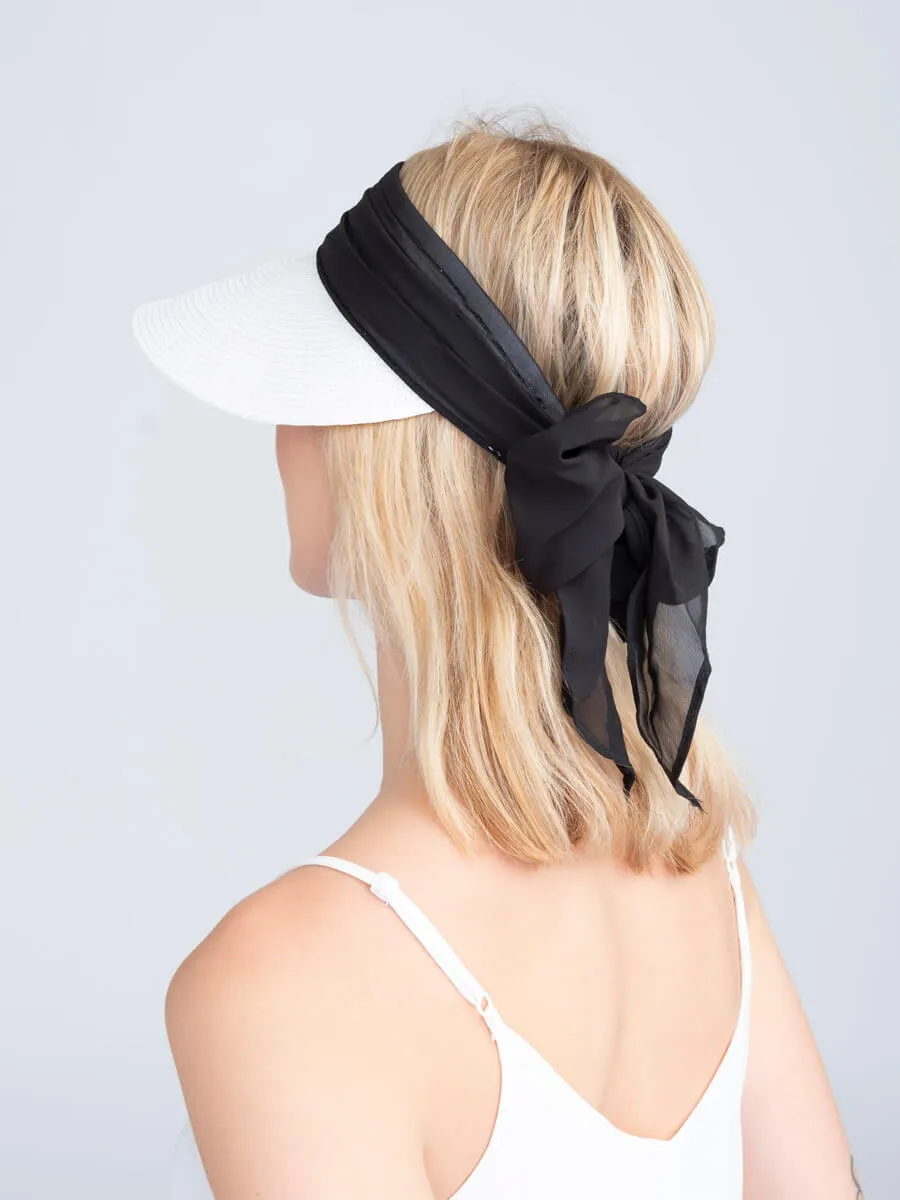 Augusta Visor in White/Black