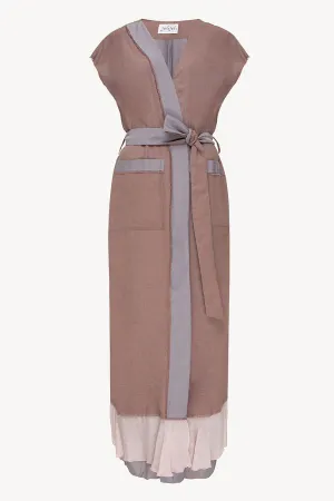 Aurora robe in Rose Taupe