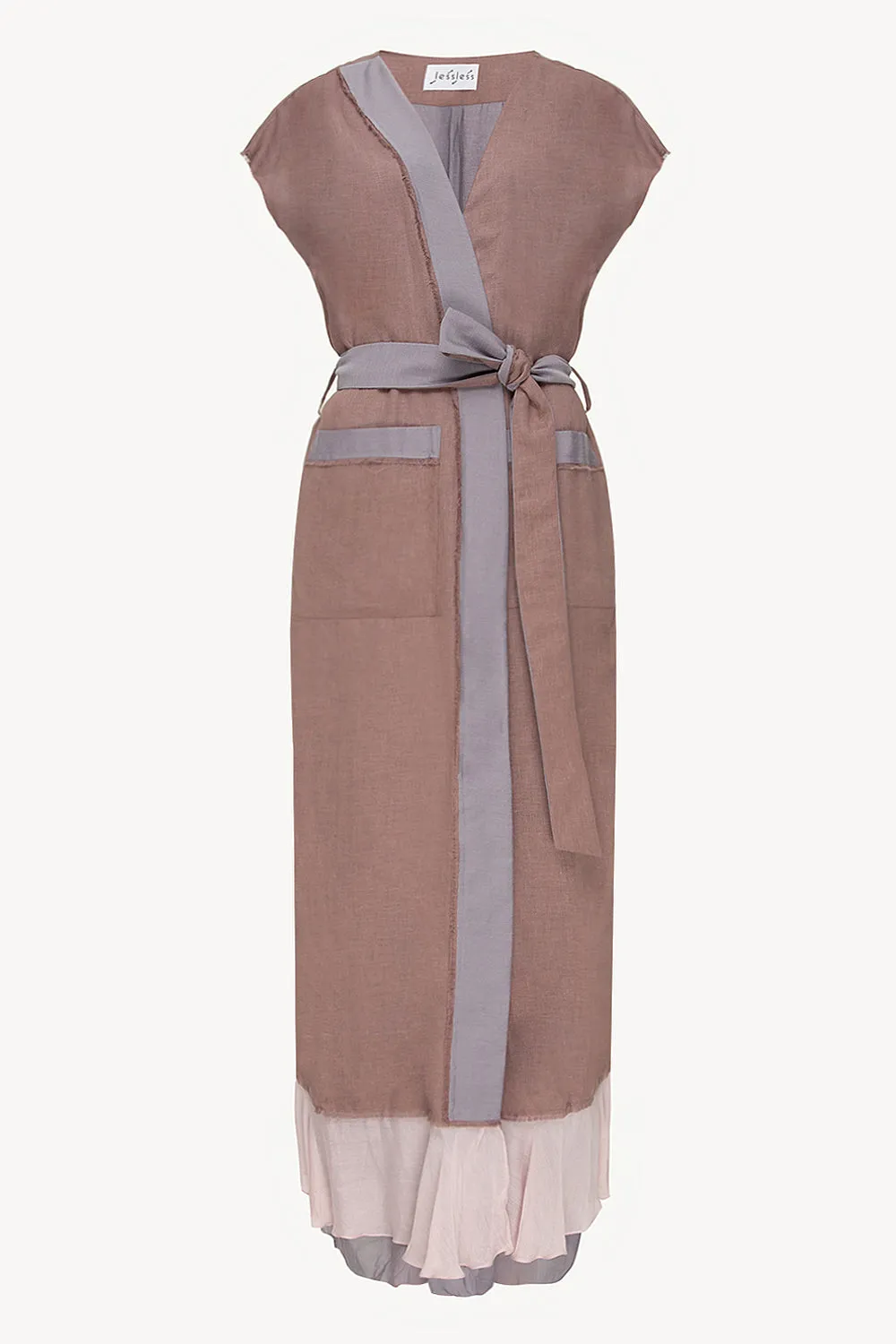 Aurora robe in Rose Taupe