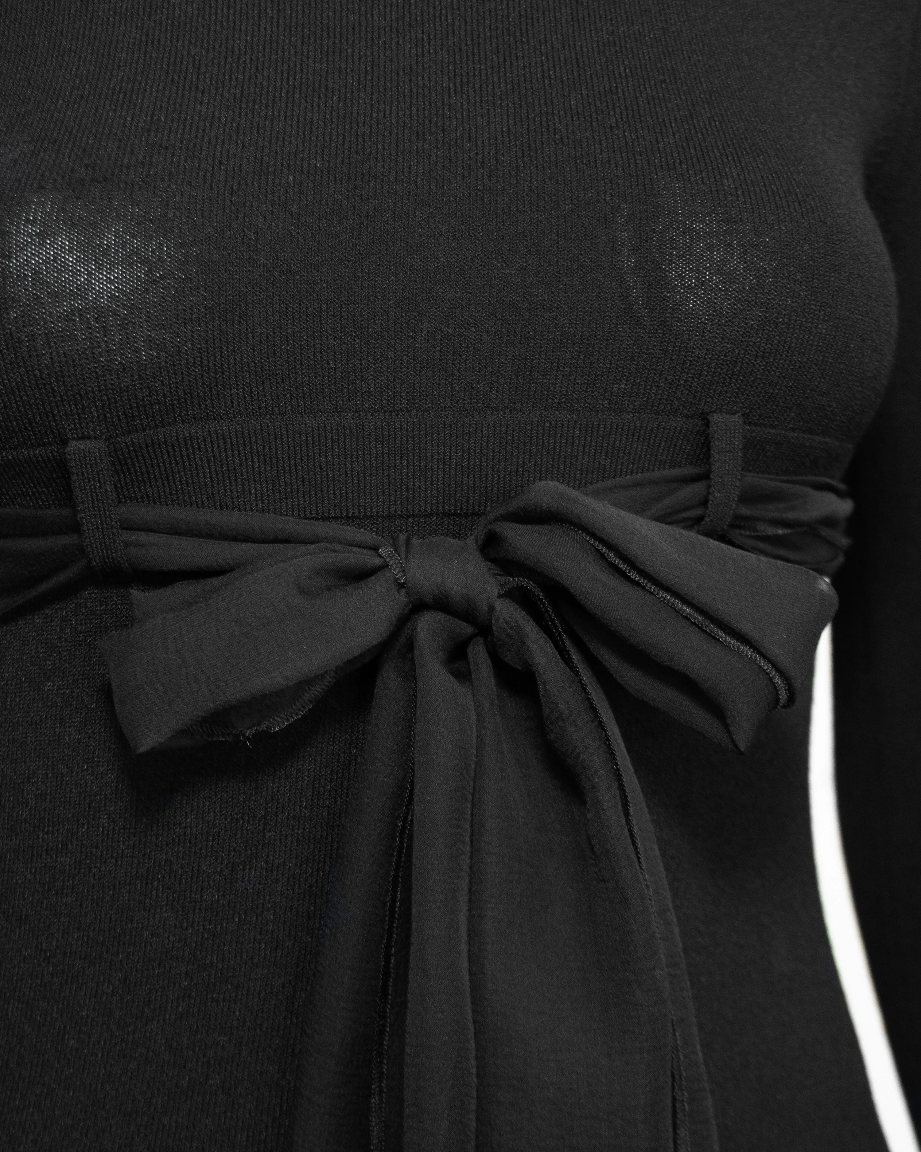 Autumn 2004 Black Sweater with Chiffon Ties