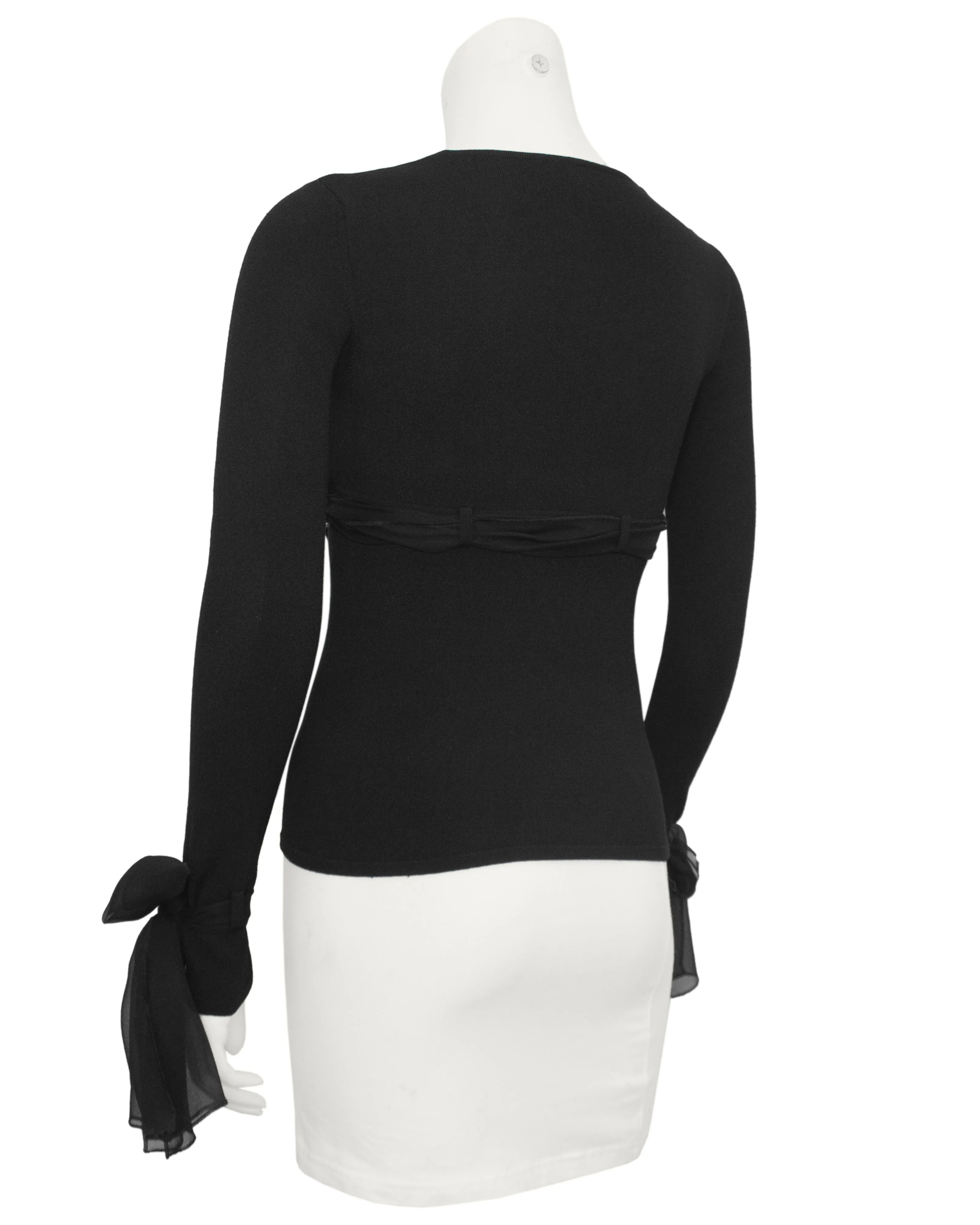 Autumn 2004 Black Sweater with Chiffon Ties