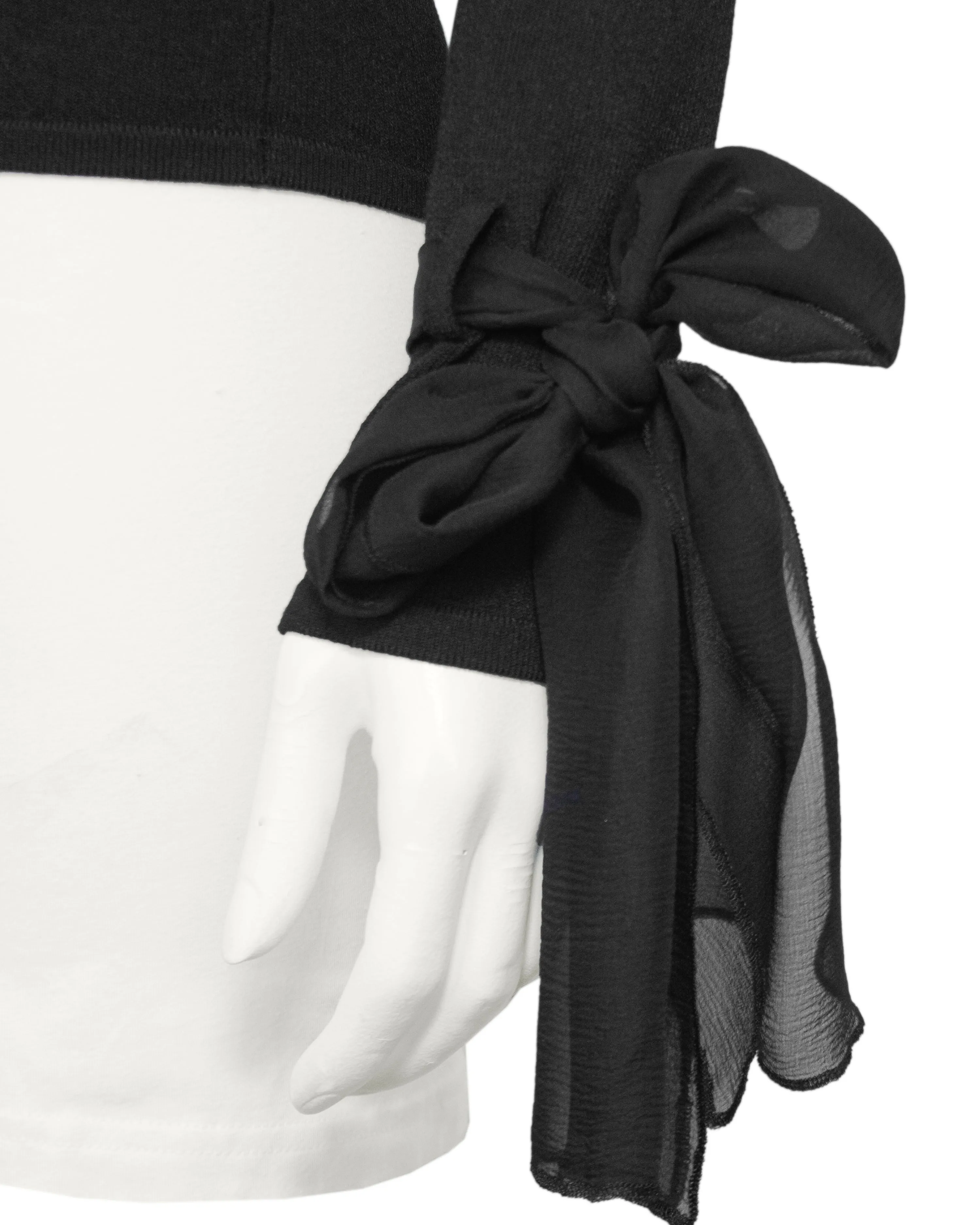 Autumn 2004 Black Sweater with Chiffon Ties