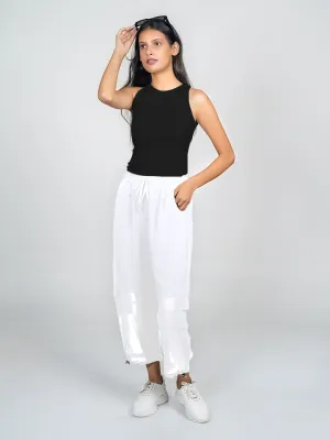 Black Solid Ribbed Crop Top