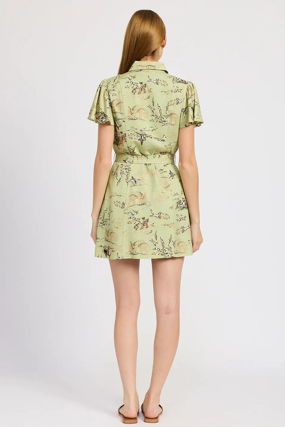 Brooks Mini Dress (Sage Tawny Brown)