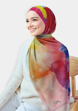 Bubble Gum Printed Chiffon Hijab