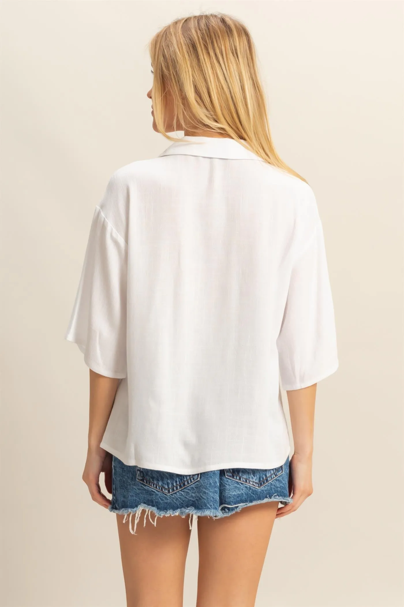 Button Down Collared Top