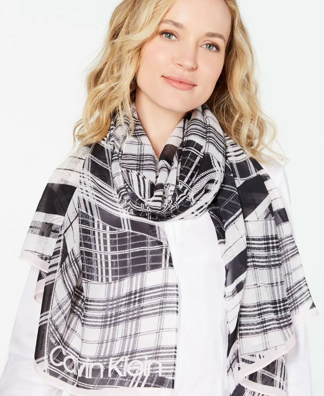 Calvin Klein Women's Abstract Chiffon Scarf