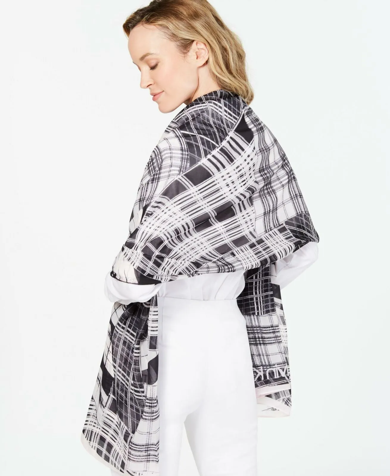 Calvin Klein Women's Abstract Chiffon Scarf