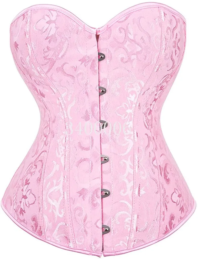 Caudatus Vintage Corsets and Bustiers Plus Size Flower Print Bridal Bustier Corset Push Up Victorian Corselet Overbust Burlesque