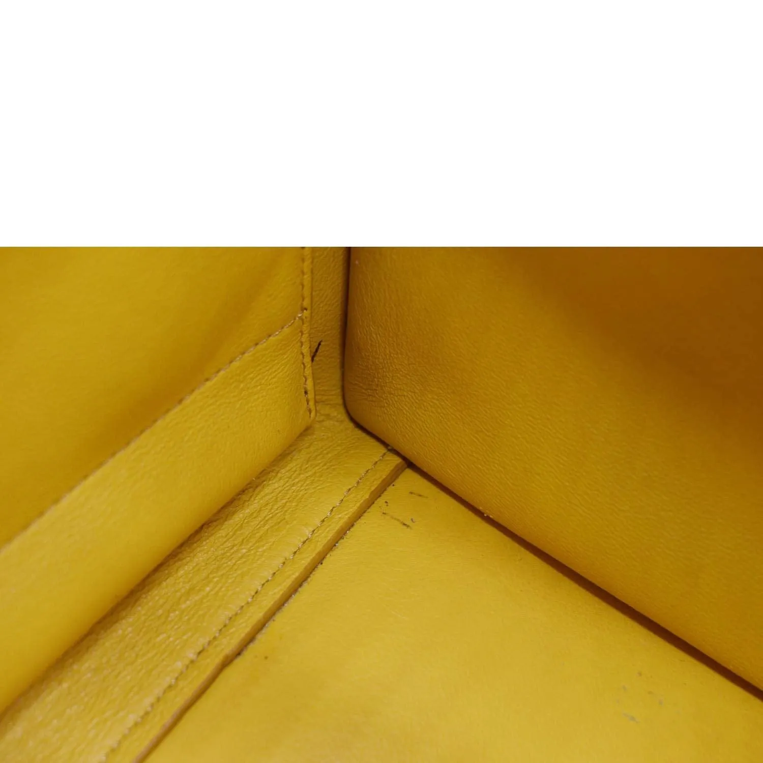 CELINE Trapeze Leather Suede Tote Shoulder Bag Yellow