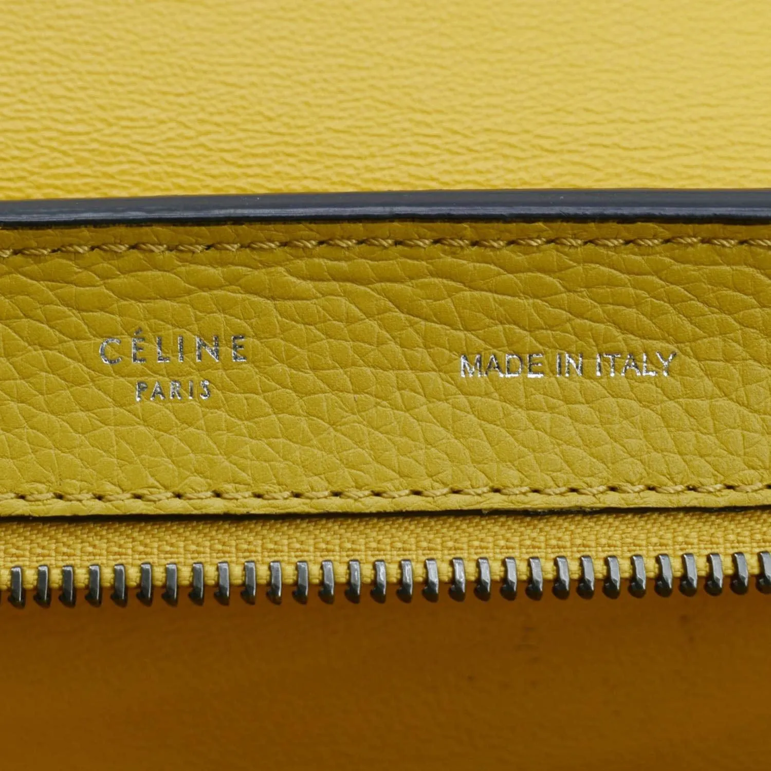 CELINE Trapeze Leather Suede Tote Shoulder Bag Yellow