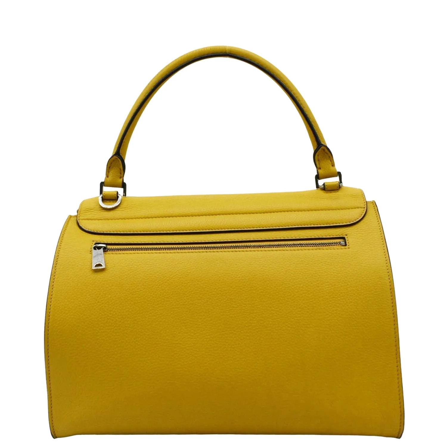CELINE Trapeze Leather Suede Tote Shoulder Bag Yellow