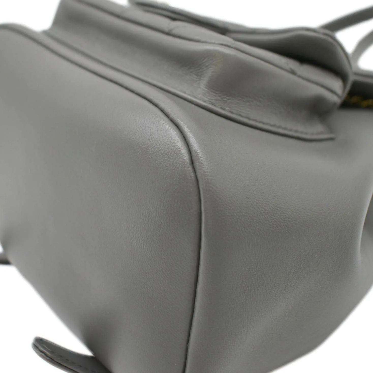 CHANEL Duma Small Quilted Leather Backpack Bag Grey
