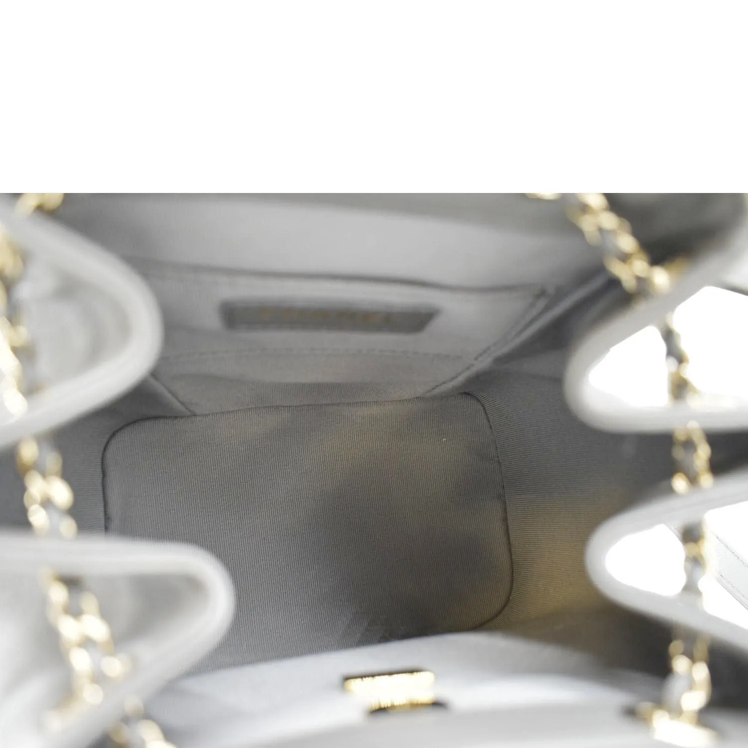 CHANEL Duma Small Quilted Leather Backpack Bag Grey