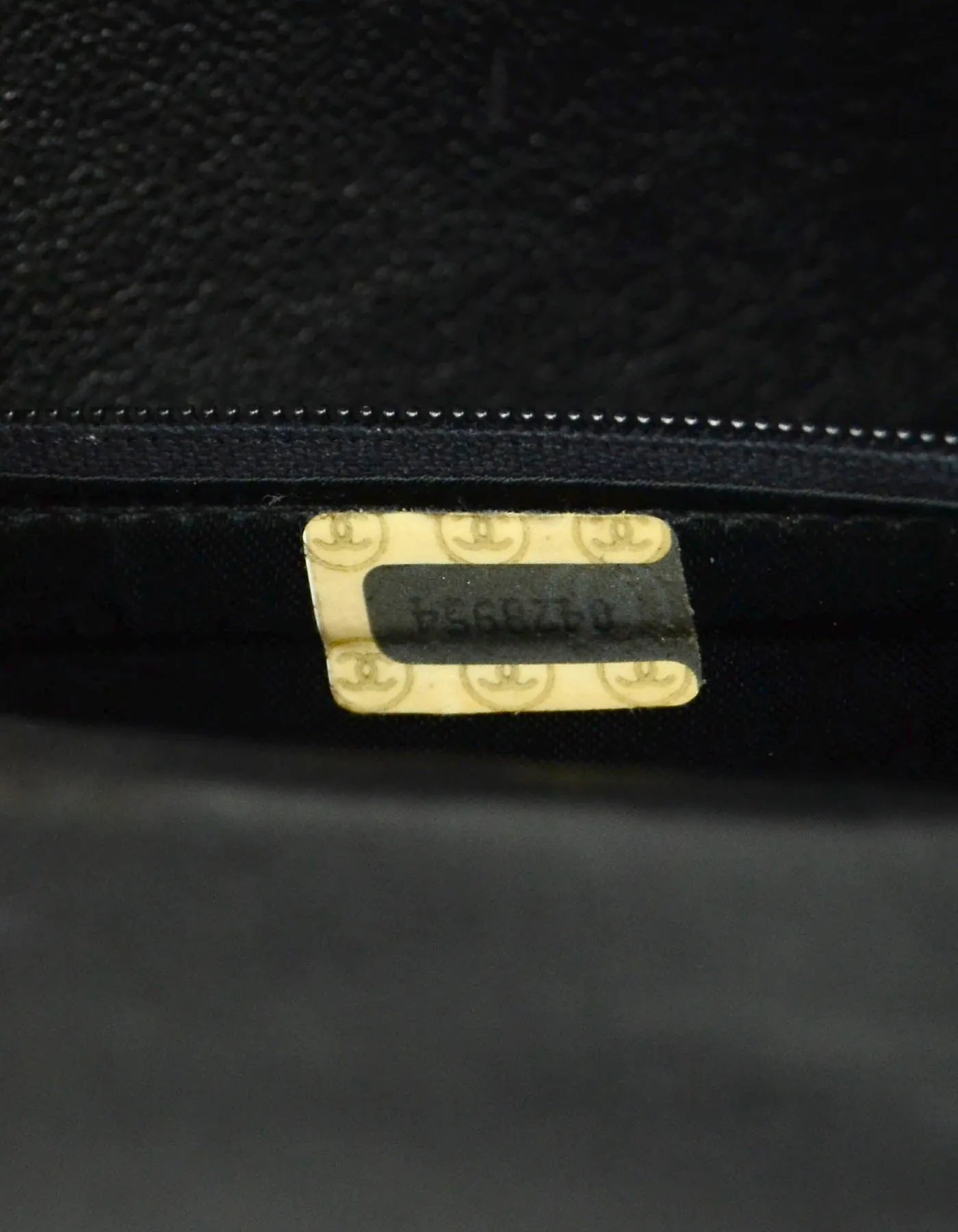 Chanel Vintage Black Lambskin Leather CC Stitched Mini Bag