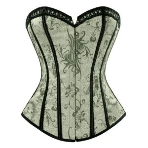 Charmian Women's Plus Size Steampunk Overbust Corset Sexy Floral Retro