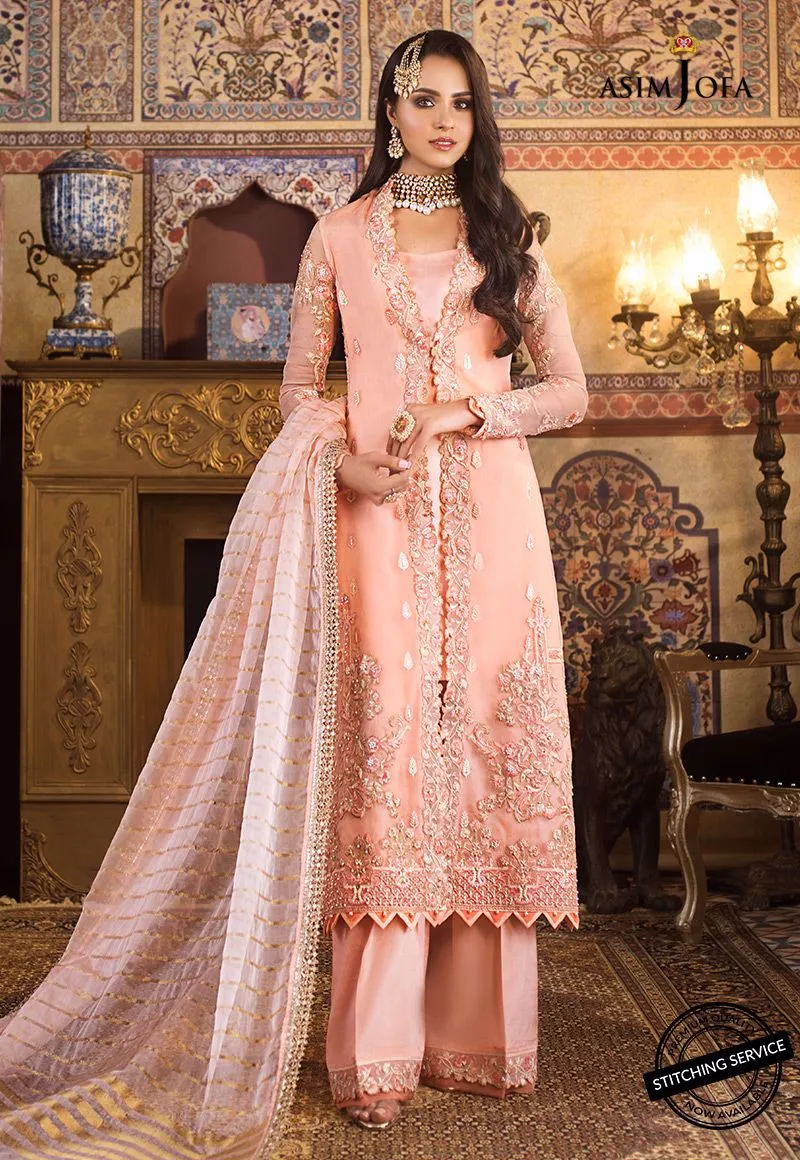 Chiffon Embroidered Suit By Asim Jofa #Y6038