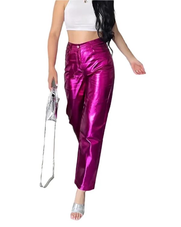 Chinnie – Hot Bright Women's Leather Pants