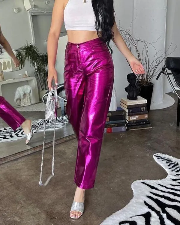 Chinnie – Hot Bright Women's Leather Pants