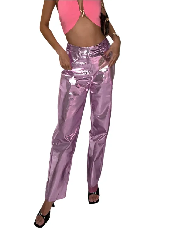 Chinnie – Hot Bright Women's Leather Pants