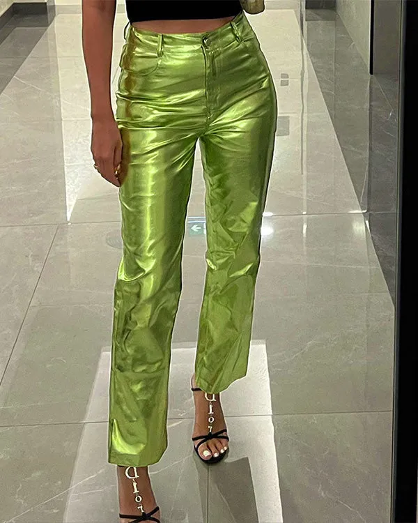 Chinnie – Hot Bright Women's Leather Pants