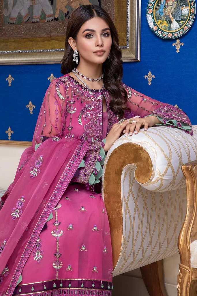 CHM-04 | Charizma Chimmer Chiffon Collection 2022 Vol 1 | Unstitched Embroidered Chiffon Suits