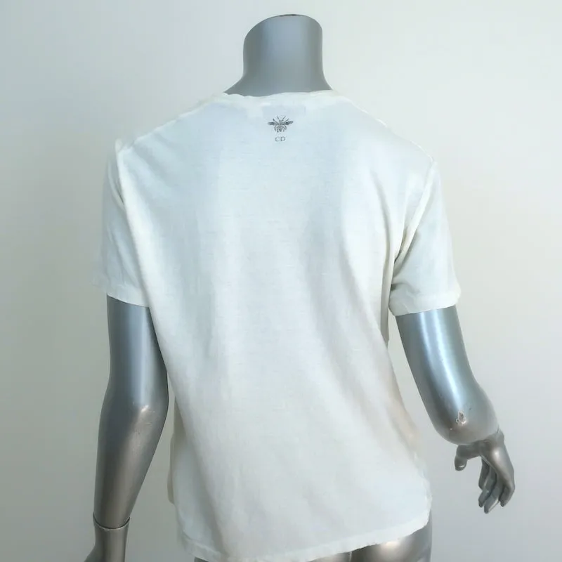 Christian Dior We Should All Be Feminists T-Shirt Cream Size Medium