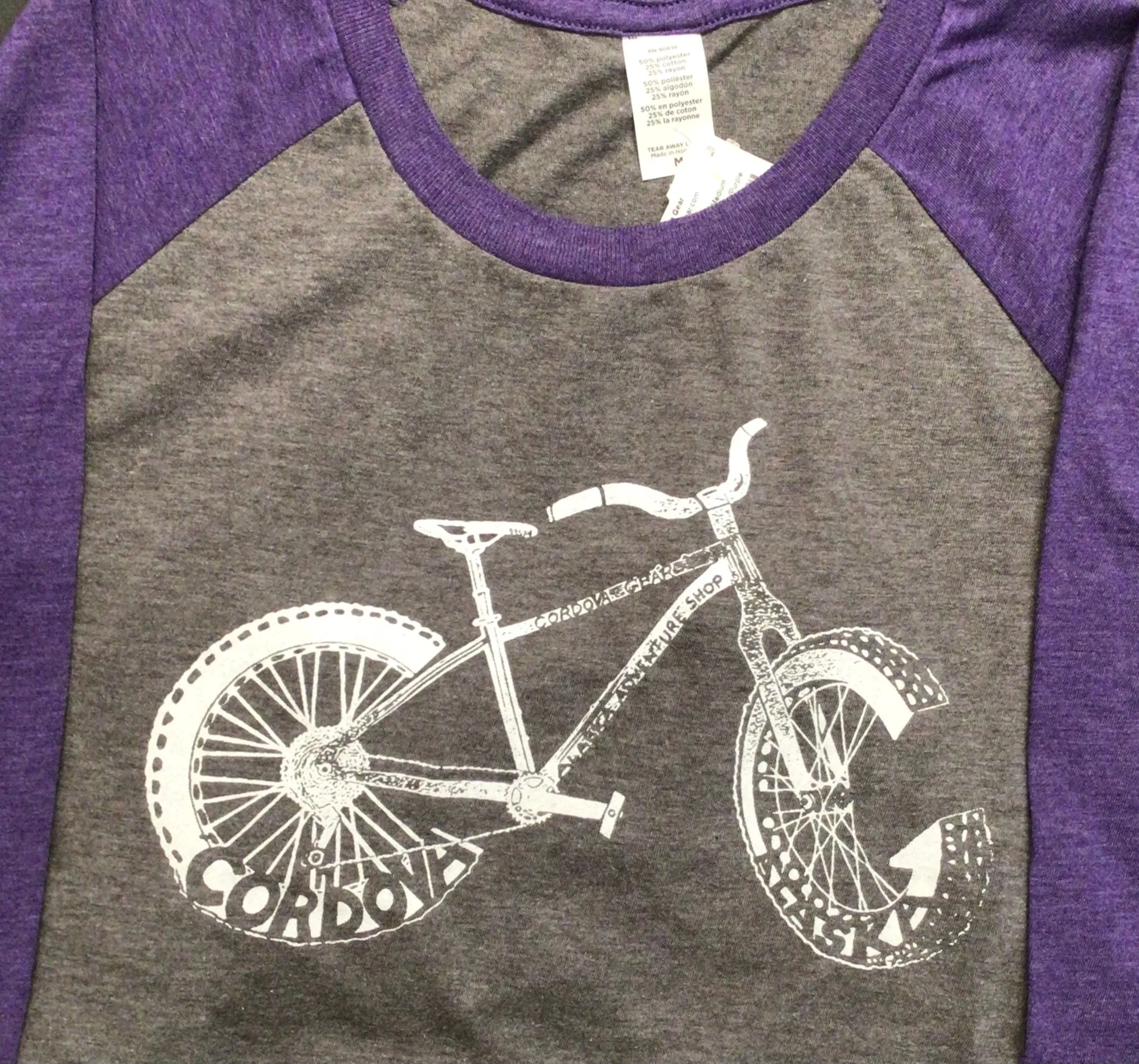 Cordova Alaska Bicycle 3/4 Sleeve Shirt