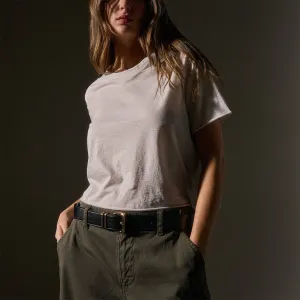 Cotton Linen Silk Tee - Light Mist