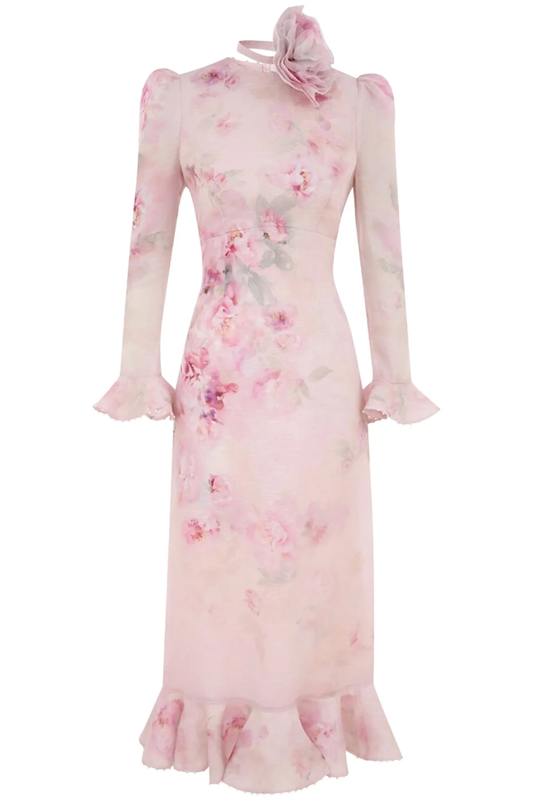 Crush Flower Midi Dress | Pink Floral