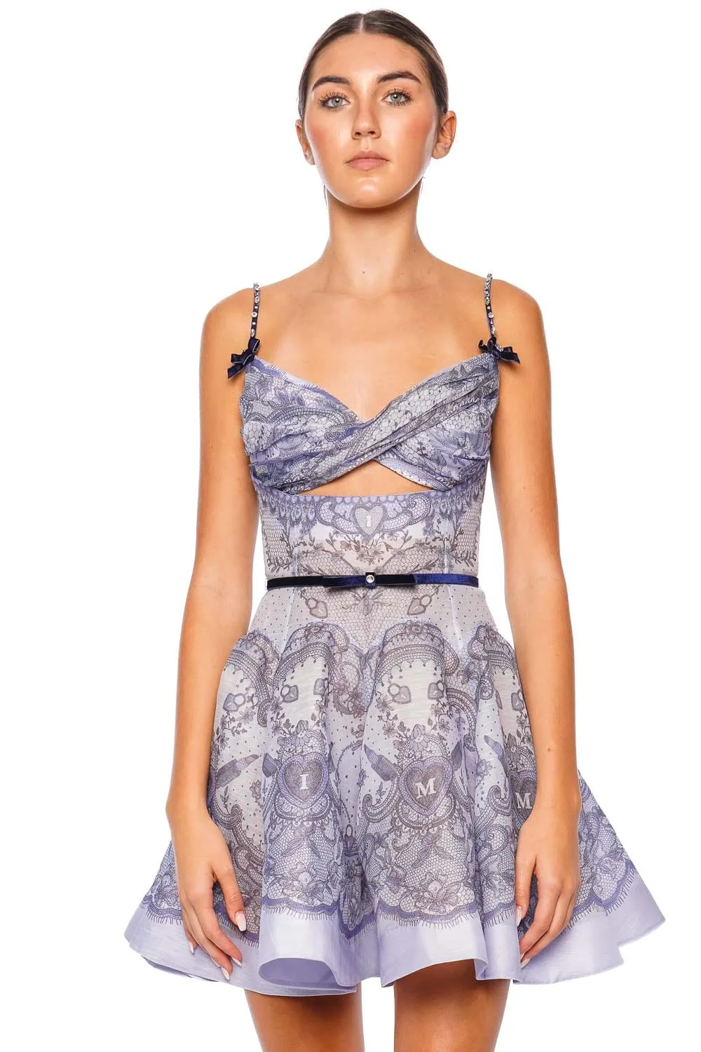 Crush Twist Front Mini Dress