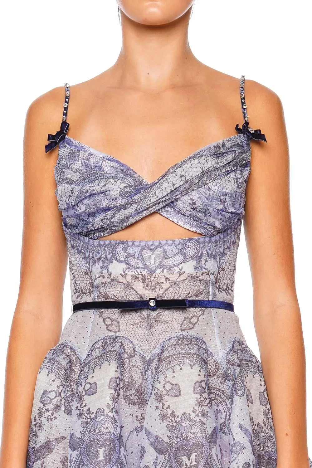 Crush Twist Front Mini Dress