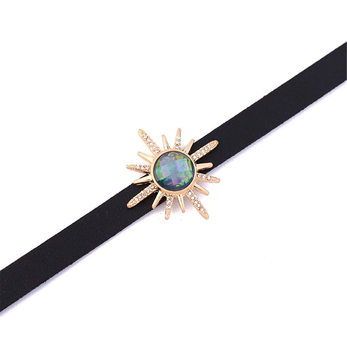 Crystal & Cubic Zirconia Sun Choker
