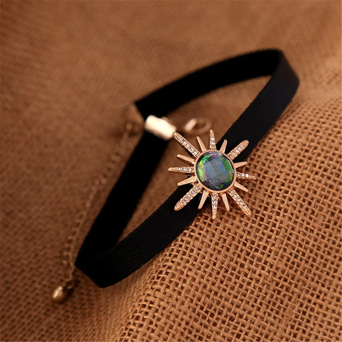 Crystal & Cubic Zirconia Sun Choker